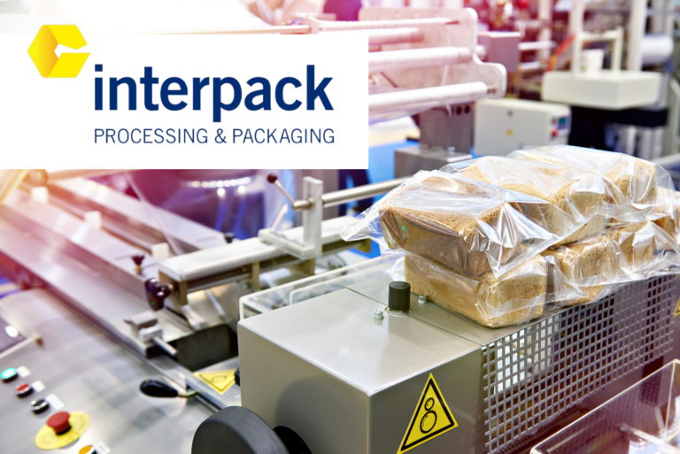 bread loaves in plastic packaging with interpack logo