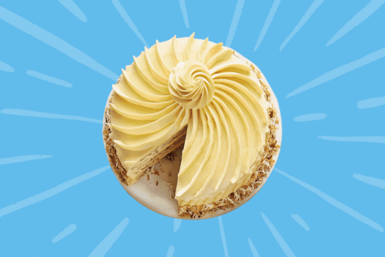 Gif of pies, cookies, and muffins on gradient background.