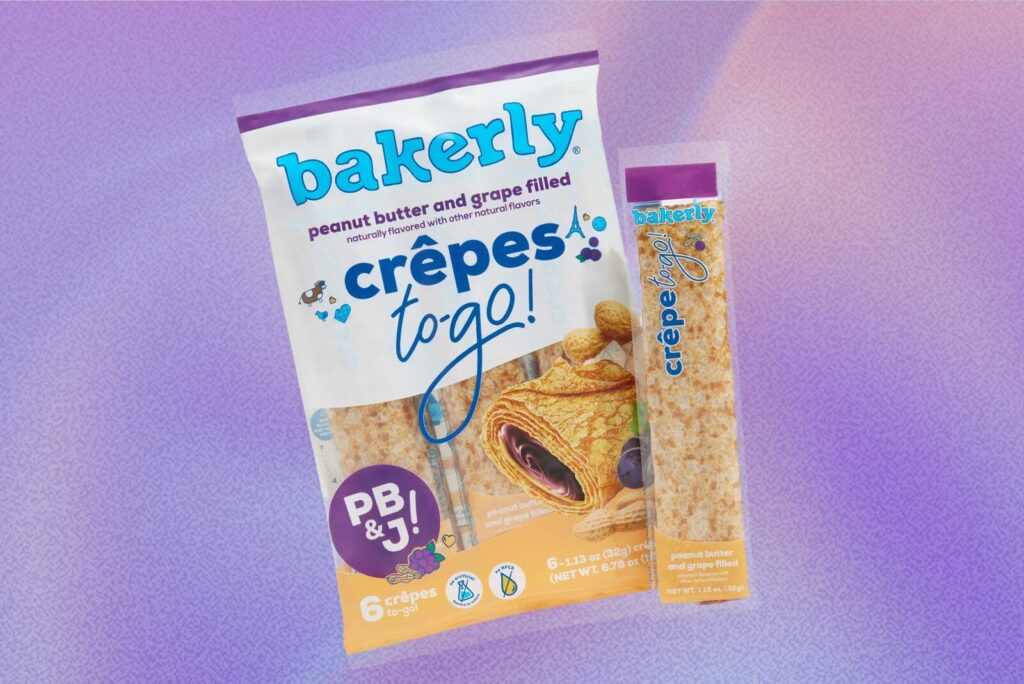 Package of bakerly PB&J crepes