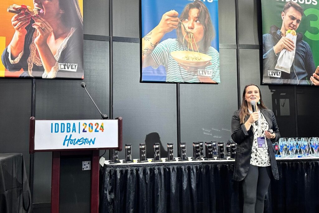 Jonna Parker presenting at IDDBA 2024.