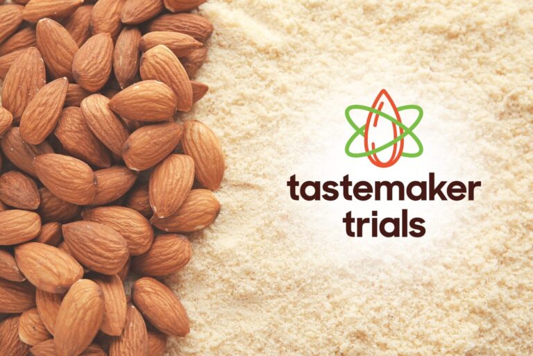 Tastemaker trials logo with almonds