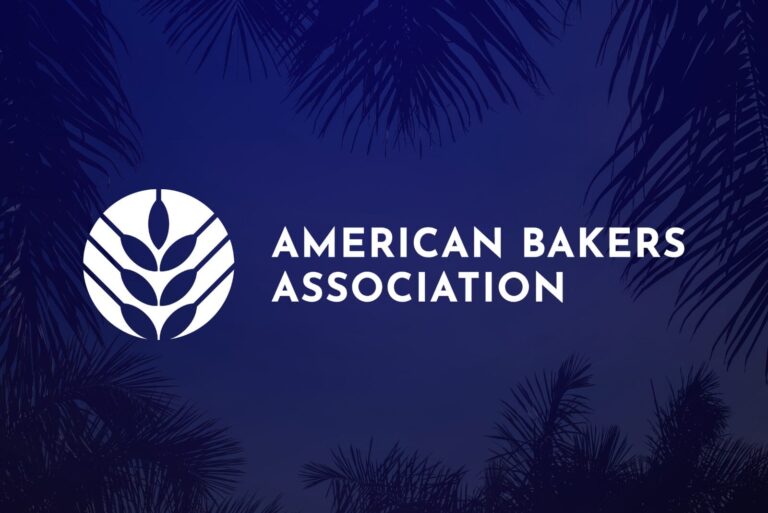 ABA logo against blue background with palm trees