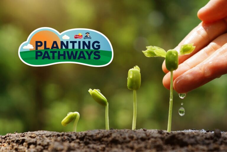 PepsiCo Planting Pathways Initiative logo with budding plant.