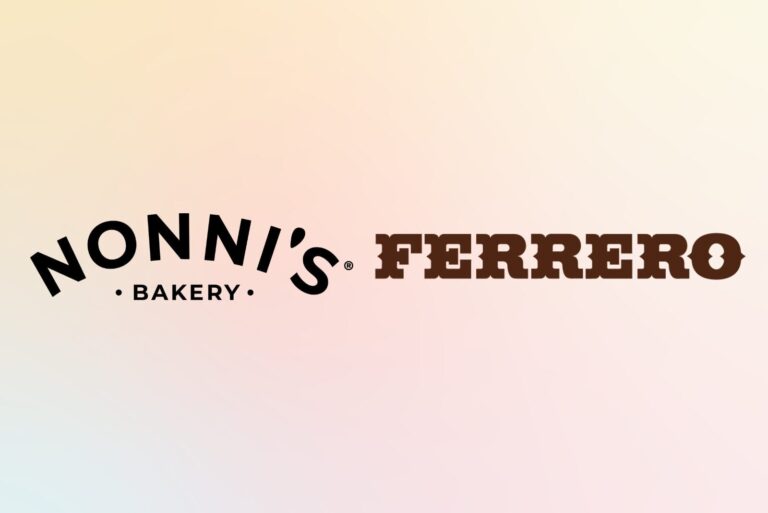 Nonni's Bakery and Ferrero logos on gradient background