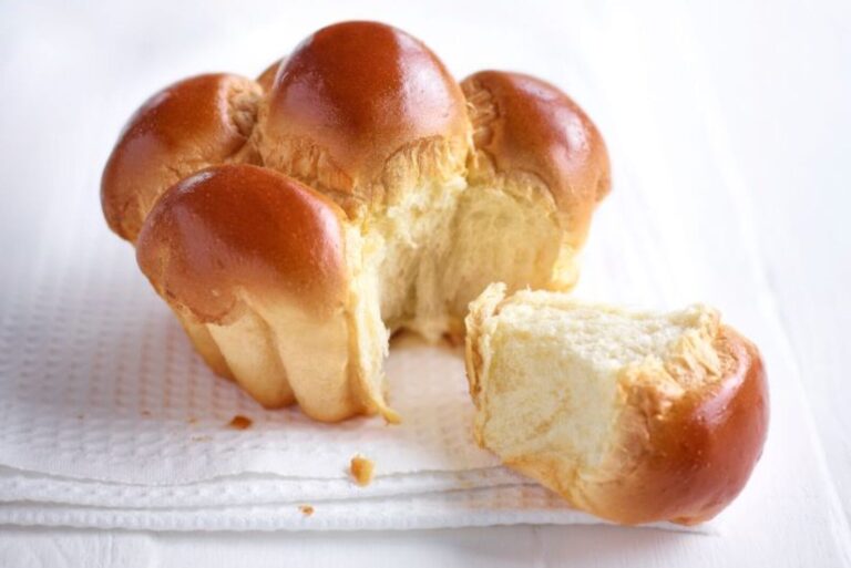 Bread rolls on table.