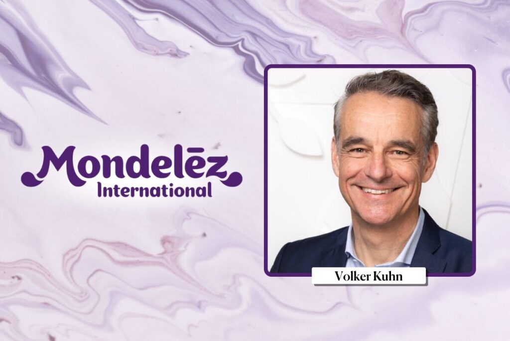 Mondelez International names Volker Kuhn executive VP and president, Europe.