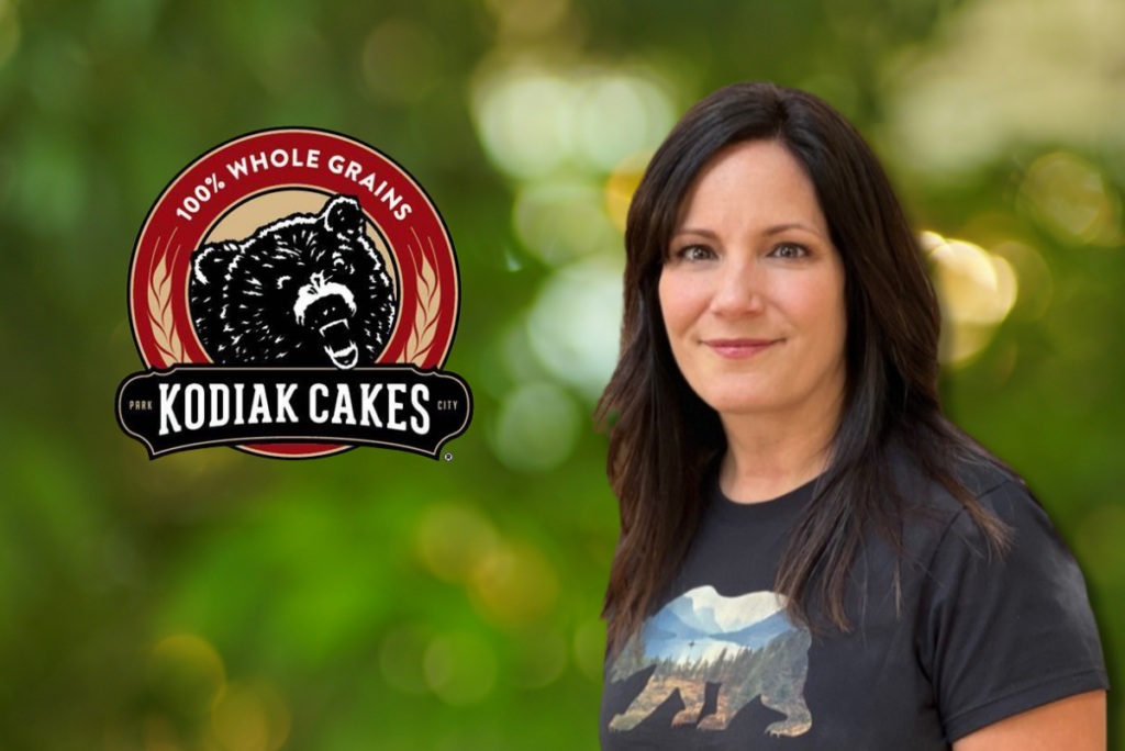 Kodiak Cakes logo and Val Oswalt