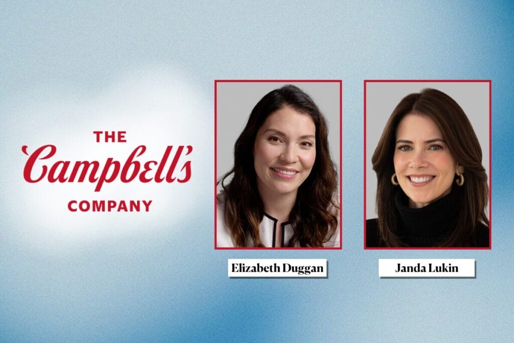The Campbell's Co. logo, Elizabeth Duggan and Janda Lukin