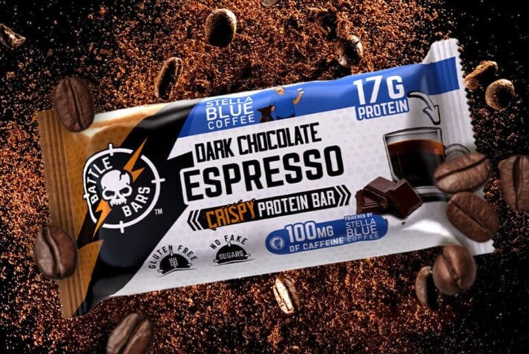 Battle Bars Dark Chocolate Espresso Crispy Protein Bar