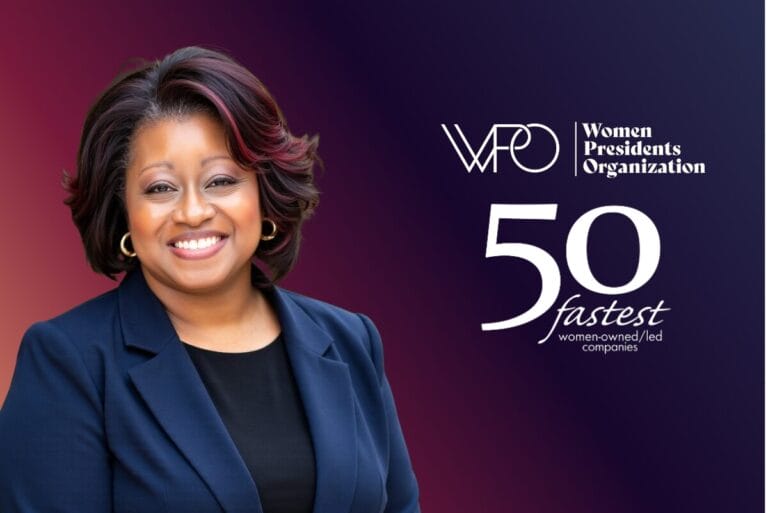 Women Presidents Organization logo and Trina Bediako
