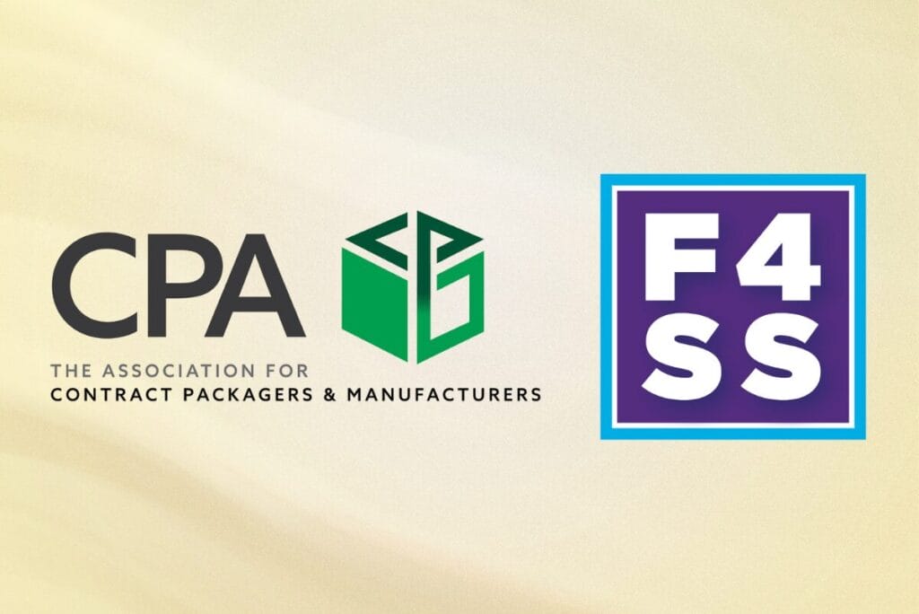 Contract Packaging Association and Foundation for Supply Chain Solutions logos on yellow background