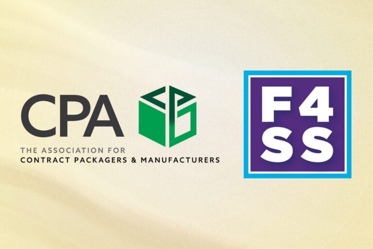 Contract Packaging Association and Foundation for Supply Chain Solutions logos on yellow background