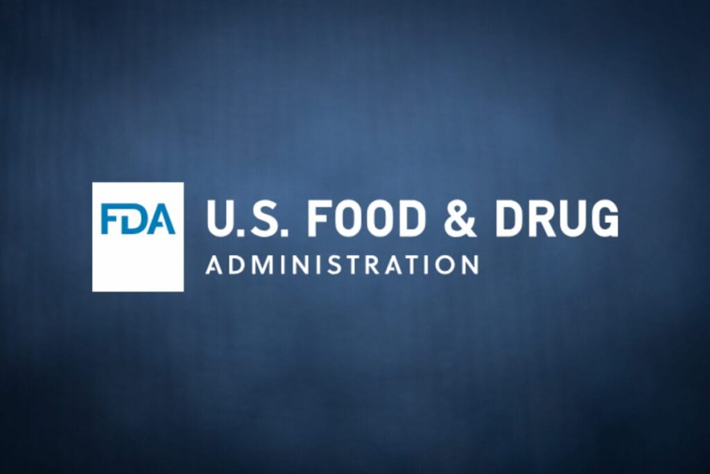 US Food & Drug Administration (FDA) logo on dark blue background