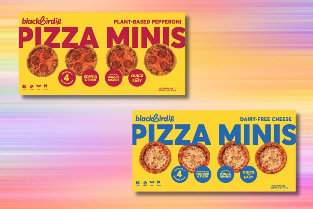 Blackbird Pizza Minis on a gradient background