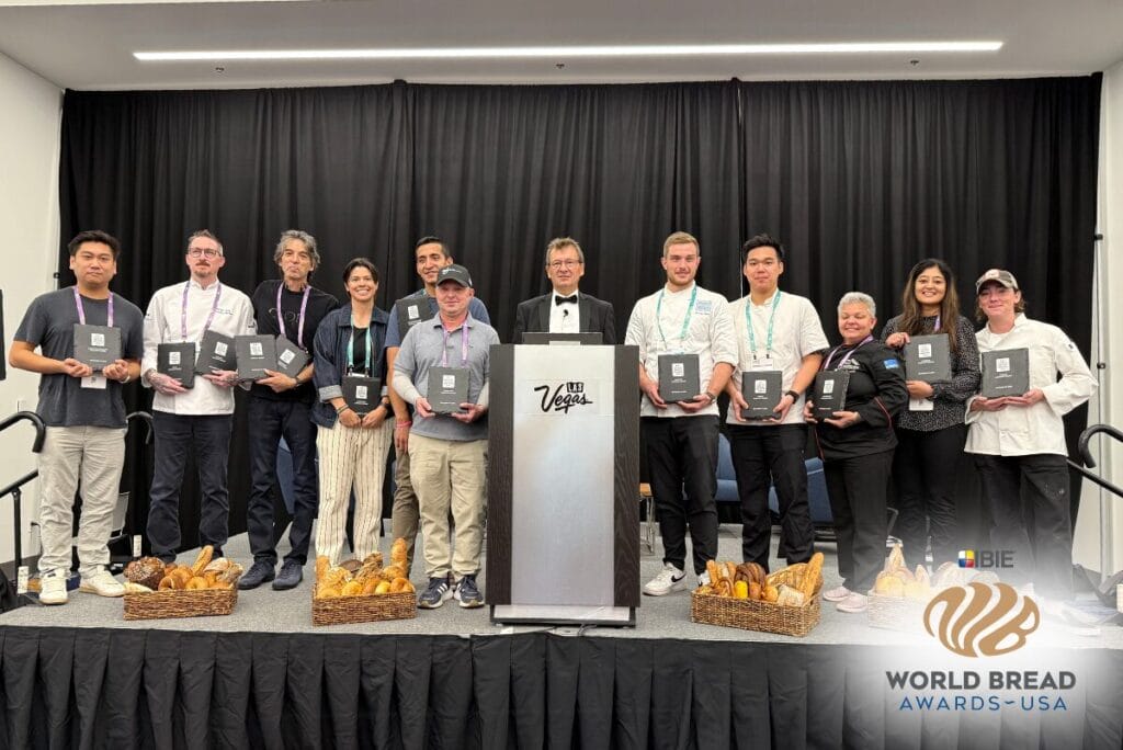 Winners of 2025 IBIE World Bread Awards during ceremony