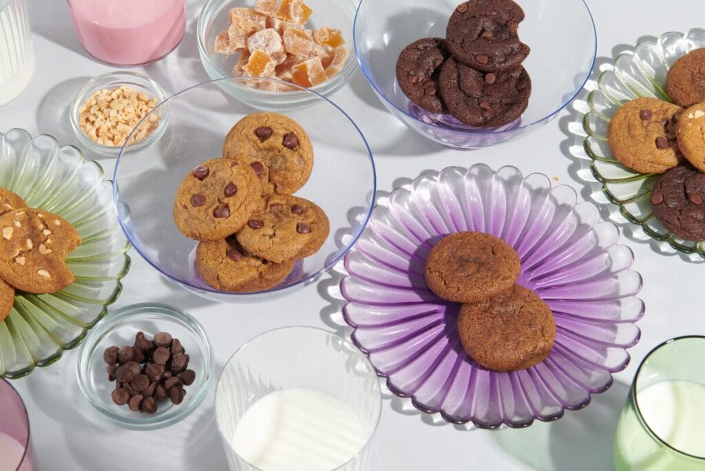AL's Real Goods cookies on various plates