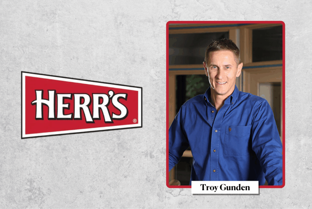 Herr's logo and Image of Troy Gunden