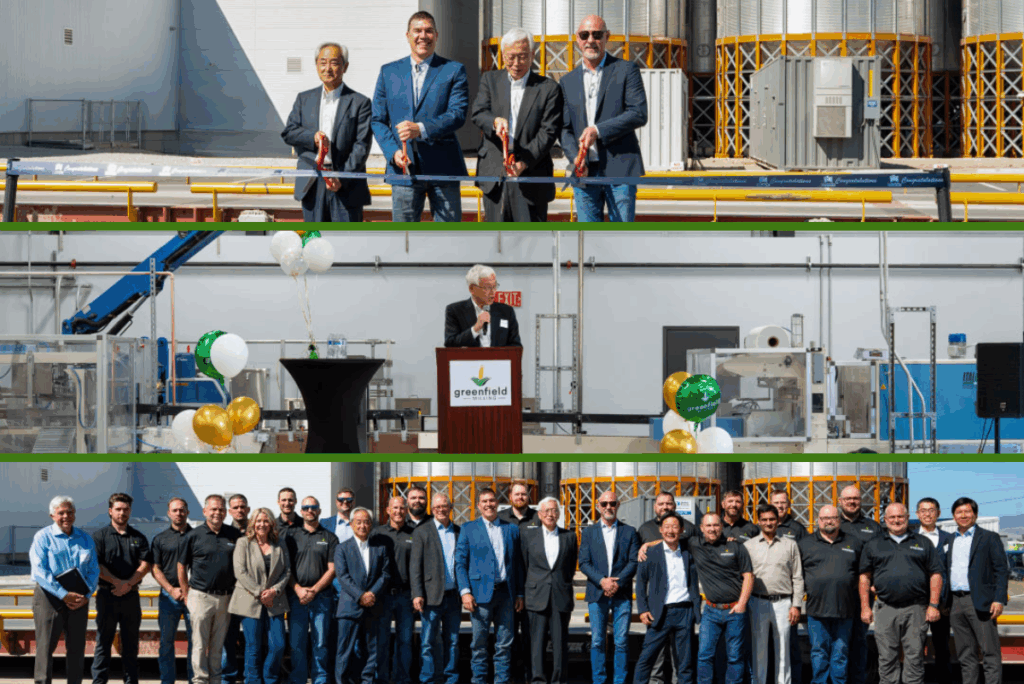 Collage of different pictures from milling facility