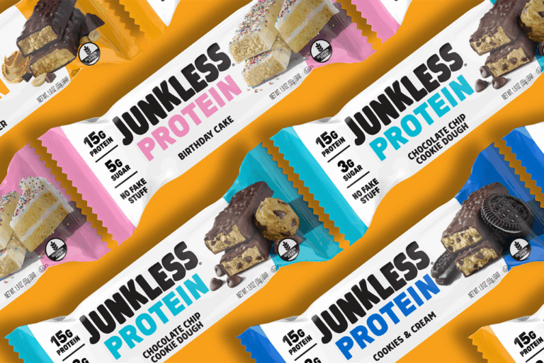 Junkless Food's new protein granola bars in its variety of flavors