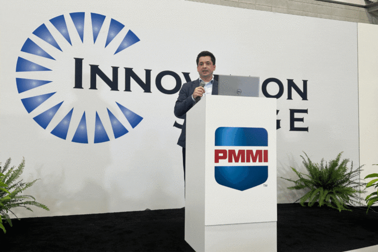 Spencer Thomas speaking about the value of automation at Pack Expo