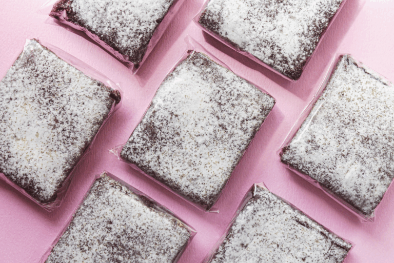 LTO trendy brownies with pink background