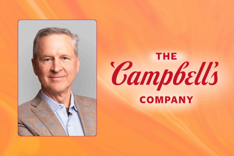 Tod Cunfer and The Campbell's Co. logo on orange backdrop