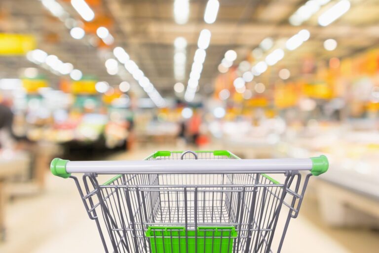 Grocery cart in a grocery store