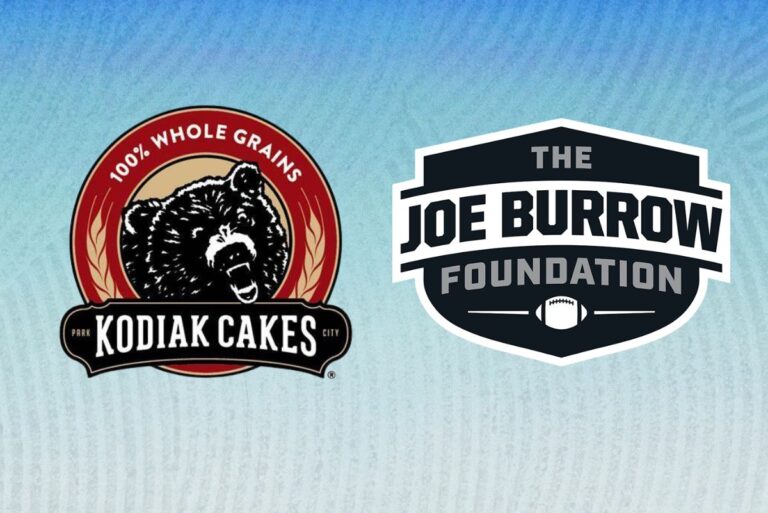 Kodiak and Joe Burrow Foundation logos over blue background