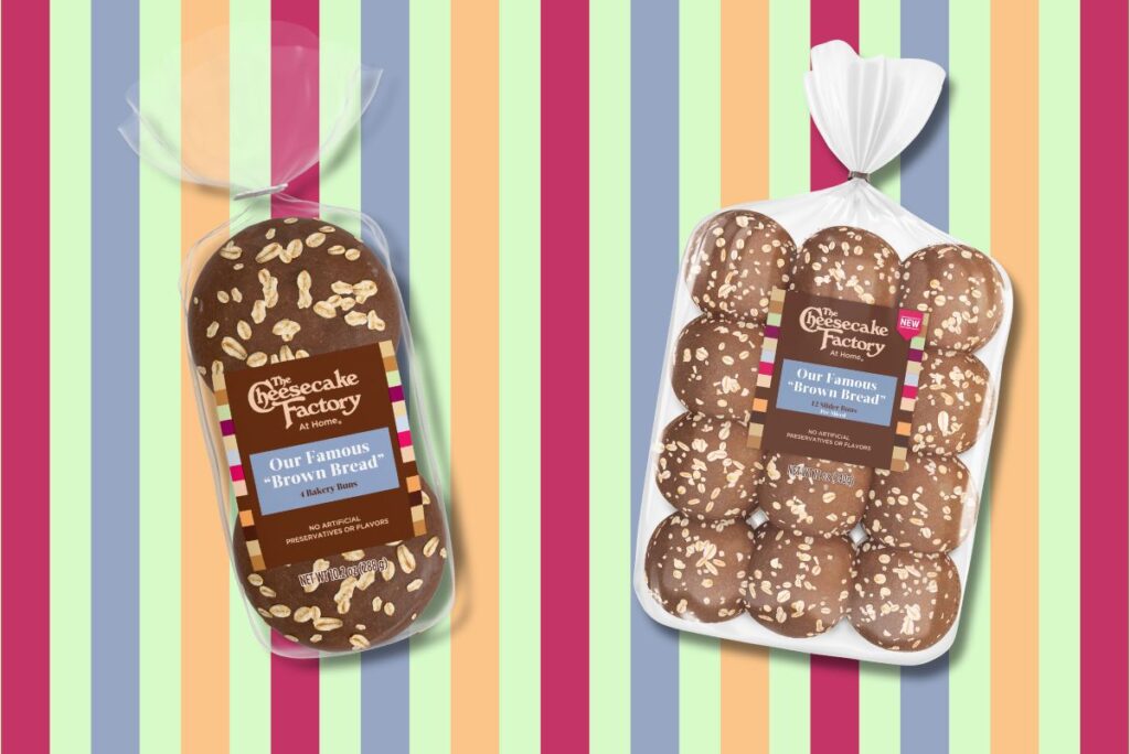 The Cheesecake Factory At Home “Brown Bread” Slider Buns and Bakery Buns on background