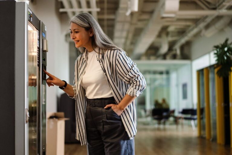 Women shopping at vending machine, a diverse revenue stream