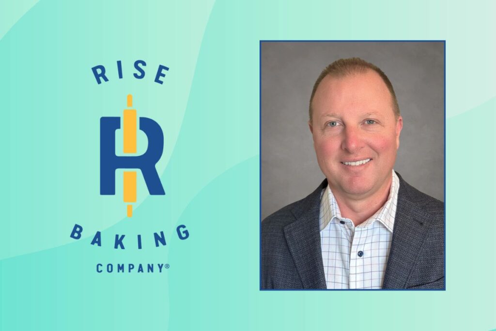 Brian Zellmer headshot with Rise Baking Co. logo