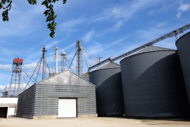 exterior shot of flour mills