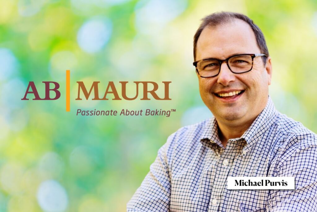AB Mauri logo and image of Michael Purvis, VP of sales for North America
