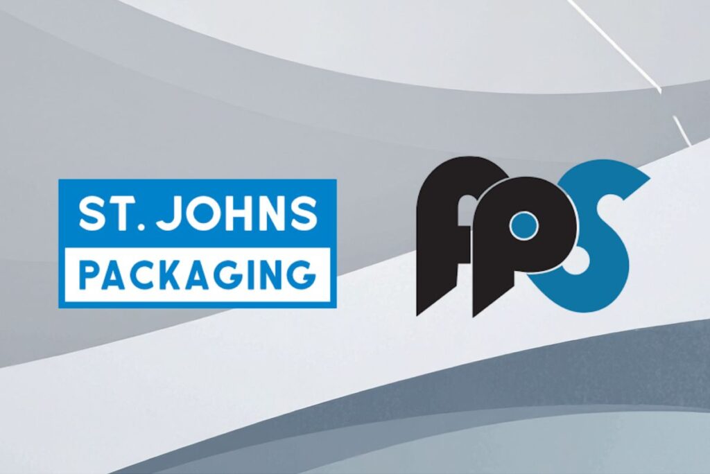 St. Johns Packaging and Flexible Packaging Solutions logos over background