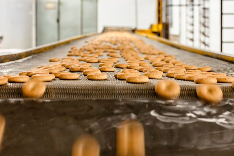 Commercial bakery producing bagels