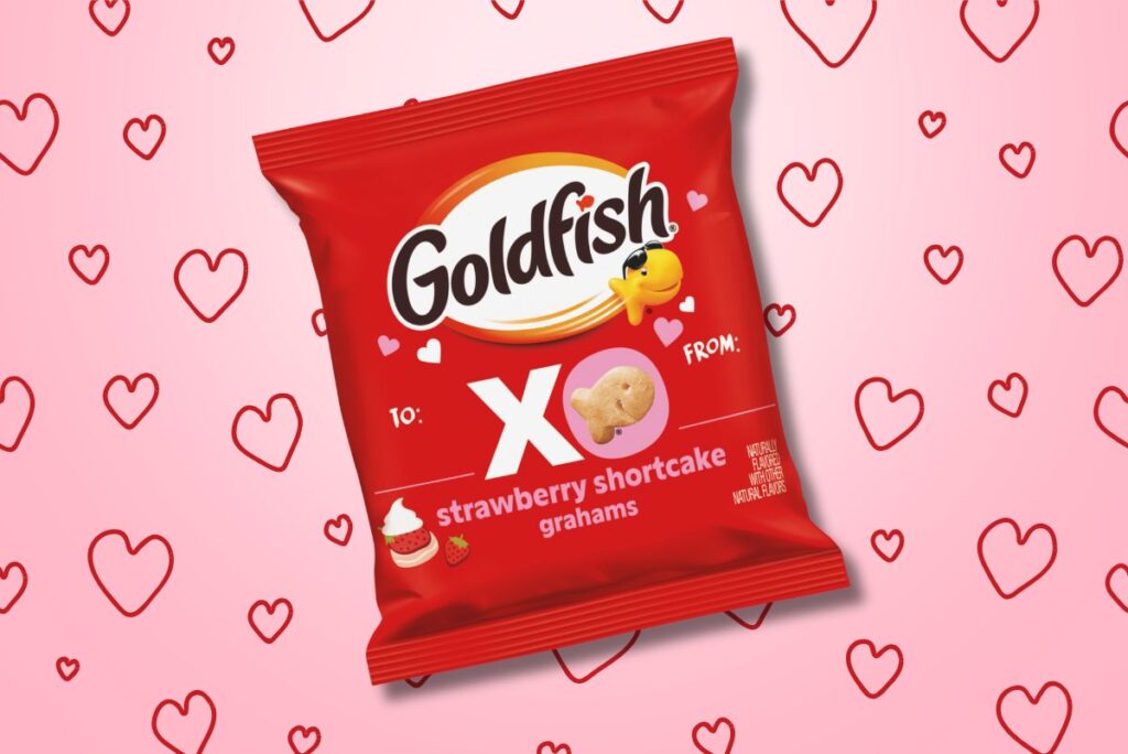Goldfish's new strawberry shortcake flavor for Valentine's Day