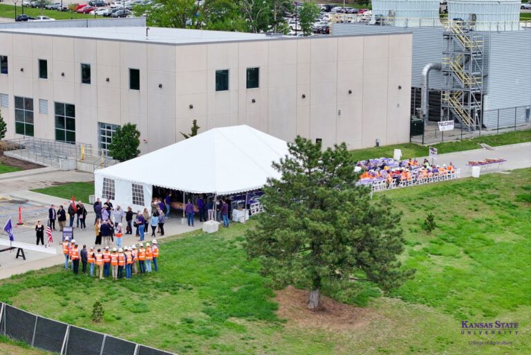 Kansas State University's new agriculture innovation center, which was renamed.