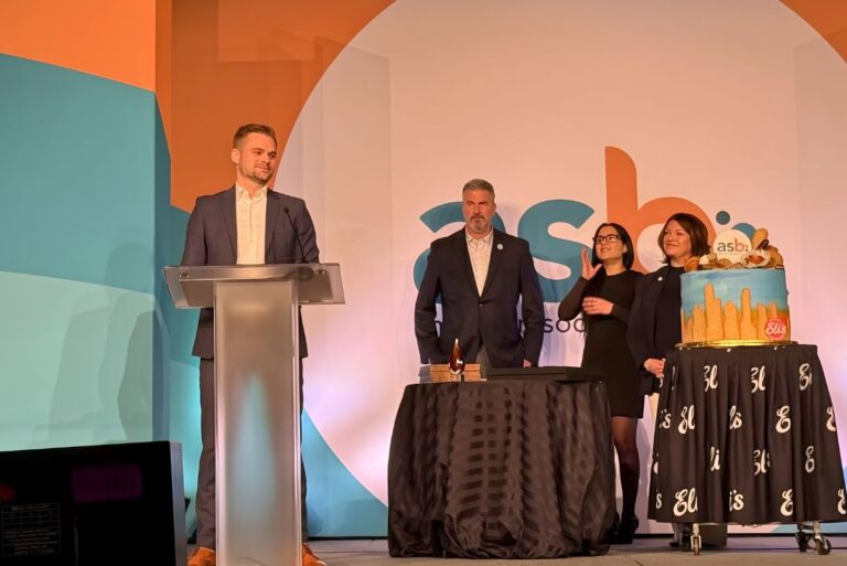 to Peter Rasmussen, who received the American Society of Baking Rising Baker Award during BakingTECH 2026