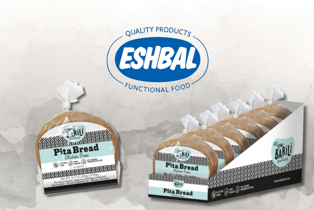 Eshbal logo and packaged Barili pita bread