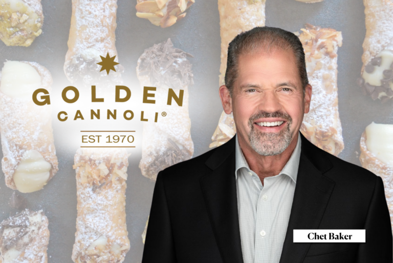 Golden Cannoli logo with headshot of Chet Baker over background of assorted cannoli