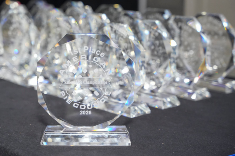 Trophies for 2026 American Pie Council National Championships
