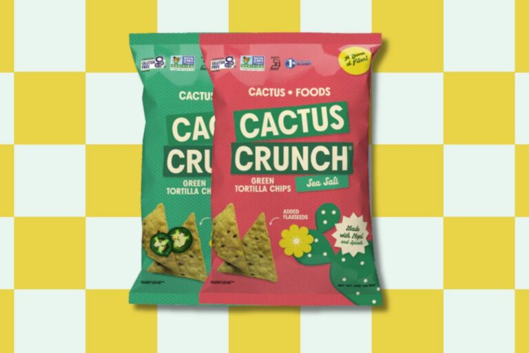 Cactus Foods' tortilla chips on background
