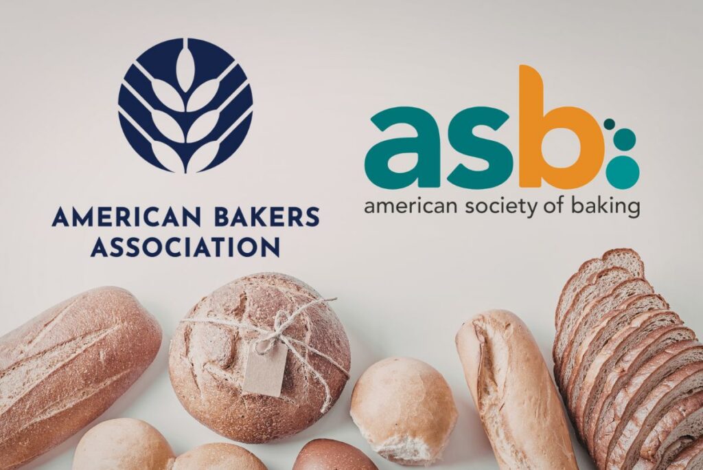 American Bakers Association and American Society of Baking logos over image of breads