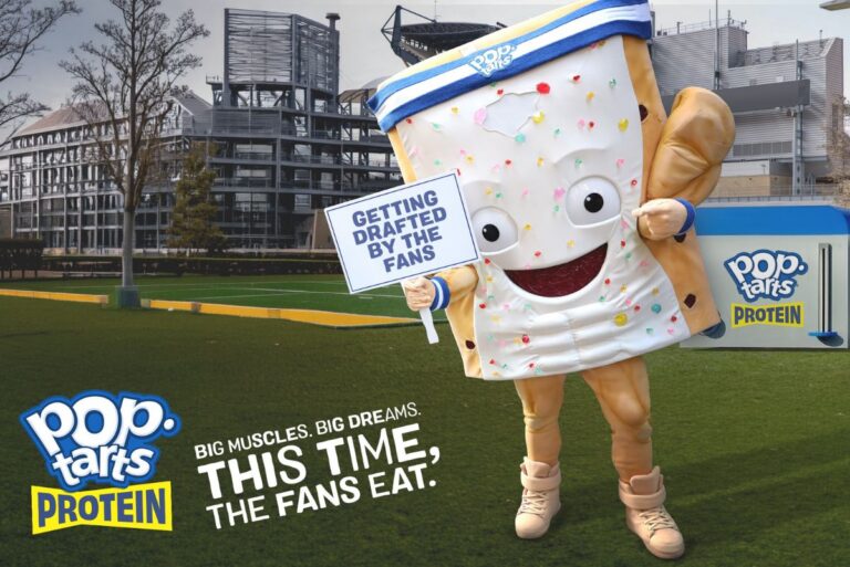 Pop-Tarts mascot with consumers in Pittsburgh