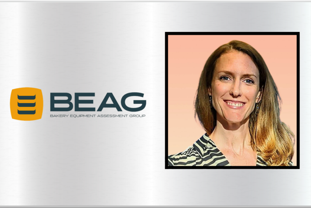 BEAG logo and headshot of Sarah Day on grey background