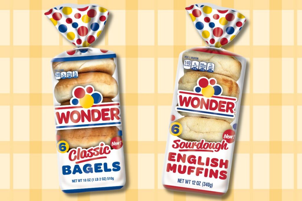 Wonder's new baked goods on background