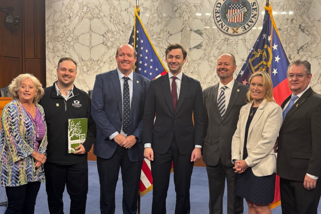 PTNPA members with Sen. Jon Ossoff at previous DC fly-in event