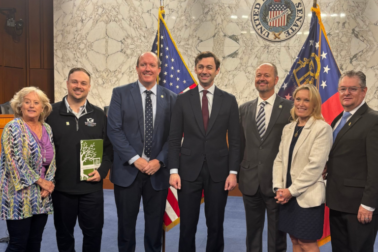 PTNPA members with Sen. Jon Ossoff at previous DC fly-in event