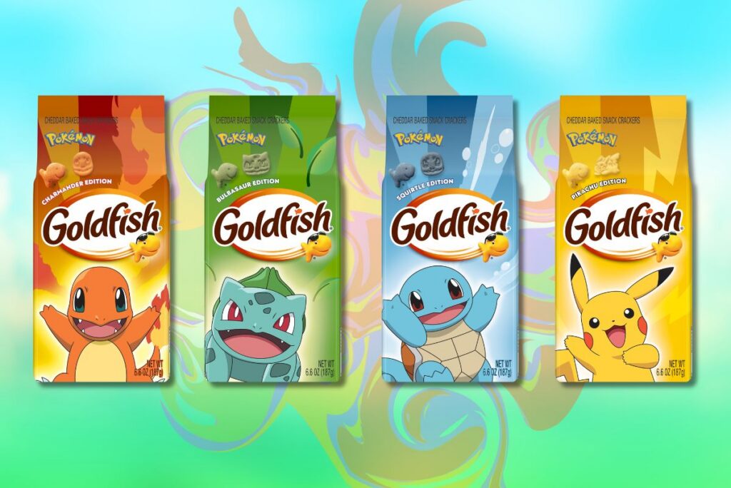 Goldfish and Pokémon's new collectible crackers