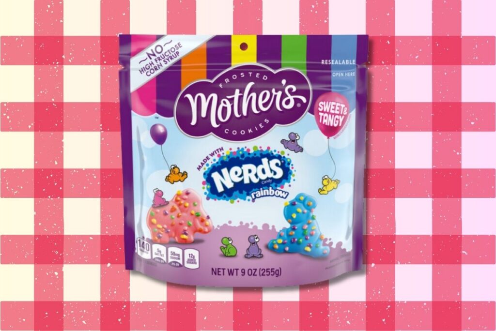 Mother's Cookies new Nerds Cookies on background